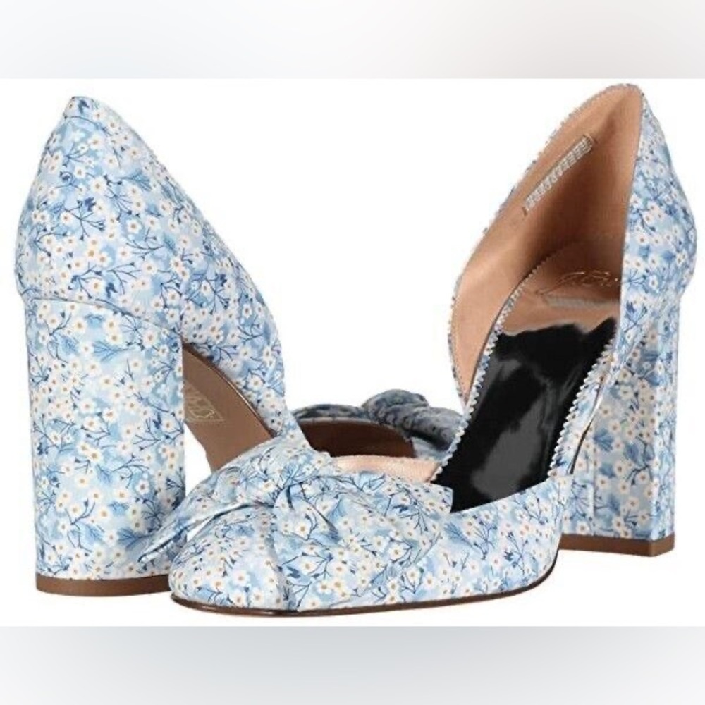 J Crew Bell d'Orsay pumps in Liberty® Misty Valeria Bow Floral Print